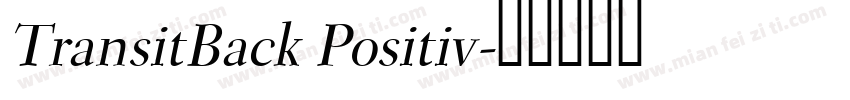 TransitBack Positiv字体转换
